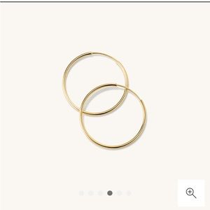 Mejuri small thin Hoops 14K gold